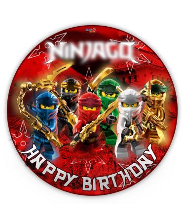 Cake topper Ninjago FAN motif edible cake decoration cake picture cake decoration fondant round 20CM
