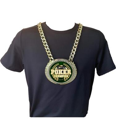 Texas Holdem Champ Trophy Award - 6x5.25 Inches with 34 Inch Chain and Presentation Bag - Buy Online on GoSupps.com