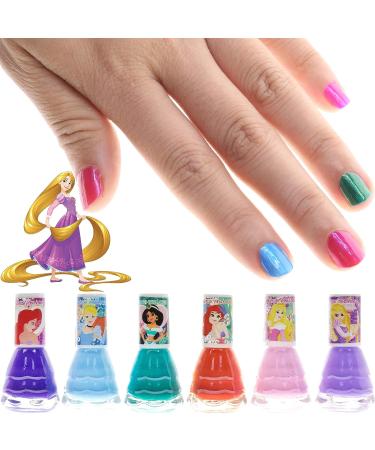 Disney Princess Castlebox Nail Polish Set | Non-Toxic Peel-Off Water-Based Formula | Safe Quick Dry Polish for Kids | 18 Pcs Opaque Colors | Ages 3 - Buy Online on GoSupps.com