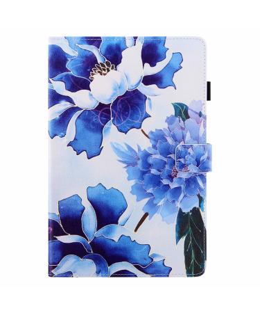 Miagon Tablet Cover for Universal Case for All 10" (Samsung Android Ipad Amazon Kindle etc) PU Leather Flip Wallet Case with Stand Function Shockproof Blue Flower Universal Case for All 10" Blue Flower