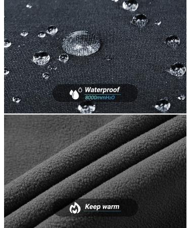 Outdoor Ventures Men's Fleece Lined Snow Pants - Waterproof & Windproof Ski/Winter Pants - Dark Grey - 34W x 32L - Buy Online on GoSupps.com