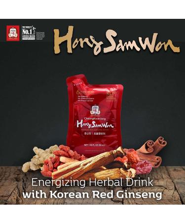 Cheong Kwan Jang Hong Sam Won - Korean Red Ginseng Drink (20 Pouches, 1.69 fl oz each) - Boost Energy & Immunity - Buy Online on GoSupps.com