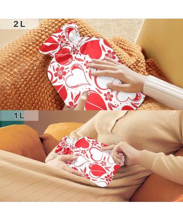 Heart Valentine Hot Water Bottle - 1L BPA Free | Small Pain Relief Hot Bag for Cold & Hot Compress - Buy Online on GoSupps.com