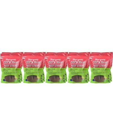 Feelwells 100% Meat Treats Beef Strips 10 x 100 g - Buy Online on GoSupps.com