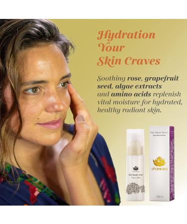 Shop Shankara Daily Repair Serum with Rose & Algae - Hydrating Serum for Dry Skin | Rejuvenate & Smooth Your Face (30ml - Buy Online on GoSupps.com