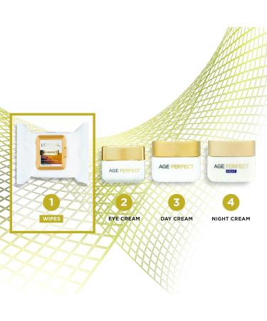 L'Or al Paris Age Perfect Cleansing Wipes Mature Skin 25 count (Pack of 1) Face Wipes x25 - Buy Online on GoSupps.com