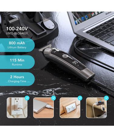 OPOVE Electric Beard Trimmer for Men - All-in-1 Grooming Kit | Manscape Body, Nose Trimmer - Cordless Clippers with Waterproof Design | 115min Runtime - Buy Online on GoSupps.com