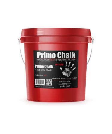 Primo Chalk - 1LBS Bucket - Fewer Applications Needed for Improved Focus on Weightlifting, Gymnastics, Rock Climbing, Gym