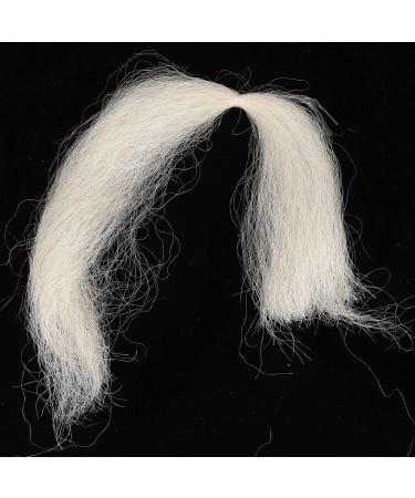 8g Reusable Fake Face Beard Mustache Simulation Film Makeup Special Effect False Beard for Costume Halloween Party Supplies(white) - Buy Online on GoSupps.com