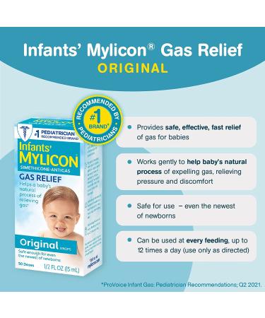Mylicon Gas Relief Drops for Infants and Babies - Original Formula - 0.5 Fl Oz (Pack of 1) - Buy Online on GoSupps.com