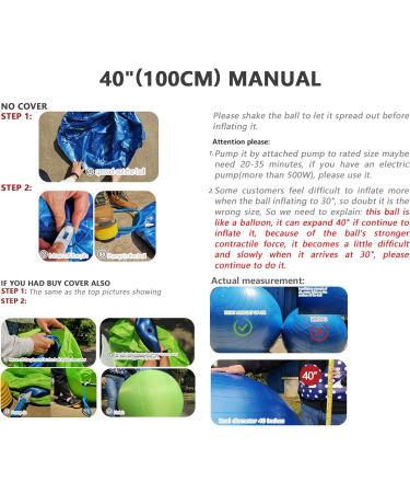 SWYIVY 40 Inch Horse Ball Cover Toy Mega Herding Ball Cover for Giant Horse Soccer 40 Inch 40 Green Cover - Buy Online on GoSupps.com