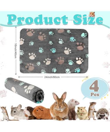 NAMALU 4 Waterproof Guinea Pig Fleece Ceiling & Small Dog Blanket | Absorbent Reusable Cage Inserts & Cuddly Sleep Pad (60x40 cm) - Sweet Paws - Buy Online on GoSupps.com