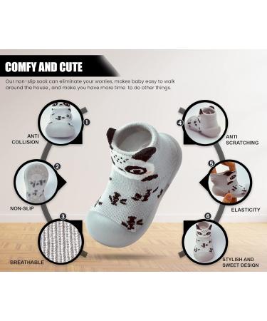 Dookeh Baby Shoes Non Slip Soft Sole Sneakers for Toddlers - Gray, 2-3 Years - Buy Online on GoSupps.com