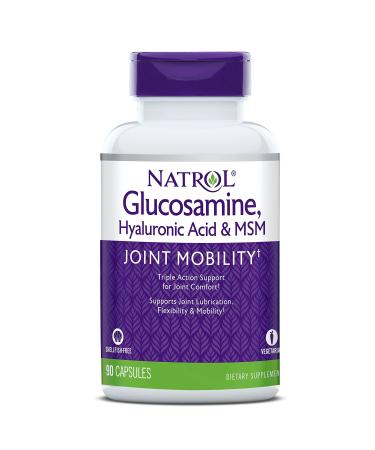 Natrol Glucosamine, Hyaluronic Acid and MSM, 90 Capsules 90 Count (Pack of 1)