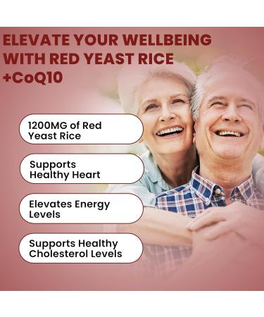 Red Yeast Rice with CoQ10 Supplement - red Yeast Rice Advanced 1200mg Formula for Heart & Cholesterol Support - 60 Capsules 60 Count (Pack of 1) - Buy Online on GoSupps.com