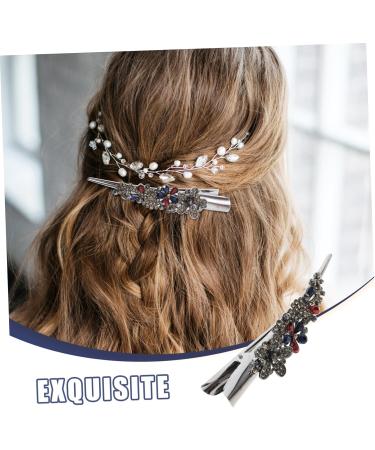 Beaupretty 1Pc large rhinestones vintage decor mouth clip flower clip large clip French bobby pin headgear Metal Miss decorative hair barrettes modeling metal clip - Buy Online on GoSupps.com