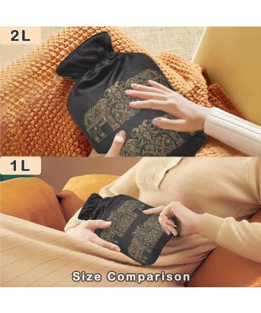 Naanle African Elephant Hot Water Bottle | 1L Transparent Heat Bottle for Warm & Cold Therapy | Ideal for Pain Relief for Hands Feet & Bed - Buy Online on GoSupps.com
