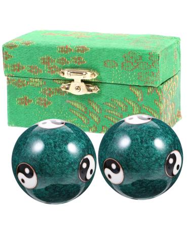 Homsfou massage tools 2st health massage handball chinese meditation balls roller balls made of metal stress balls for adult stressball massage ball handball tools