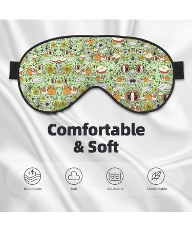 Unisex Guinea Pigs Print Sleeping Eye Mask | Soft Adjustable Face Mask for Better Sleep - Buy Online on GoSupps.com