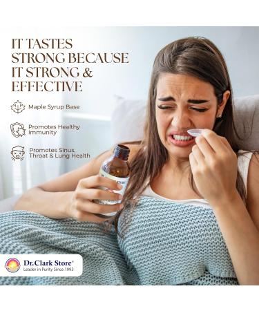 Natural Cough Syrup for Sore Throat Relief - Dr Clark Store | Herbal Remedy - 3 fl oz - Ships Internationally - Buy Online on GoSupps.com