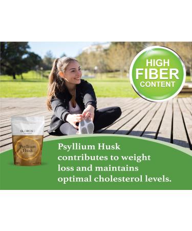 Psyllium Husk 100% Pure Organic Powder - 150g - Natural Source of Fiber from Psyllium Husk - Organic Vegan & Gluten Free - Glorious Super Nutrients - Buy Online on GoSupps.com