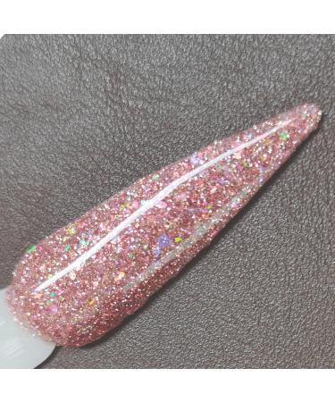 Salon Quality Holographic Rose Gold Glitter Nail Dip Powder 1OZ | Rosy Pink Sparkle Glitters | Opal Foils | Ultra Fine, Thin & Light | Easy to Use | HP001 - Buy Online on GoSupps.com