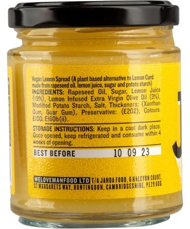  Janda Janda Lemon Spread Egg and Dairy Free (175g) | Vegan Vegetarian Dairy Free Egg Free & Plant-Based | Made in the UK - Buy Online on GoSupps.com