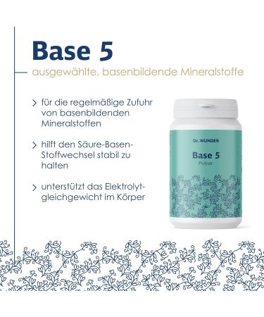 Dr.Wunder Base 5 - 250g Base Powder | Mineral Compounds for Optimal Health | Supports Body's Mineral Balance - Buy Online on GoSupps.com