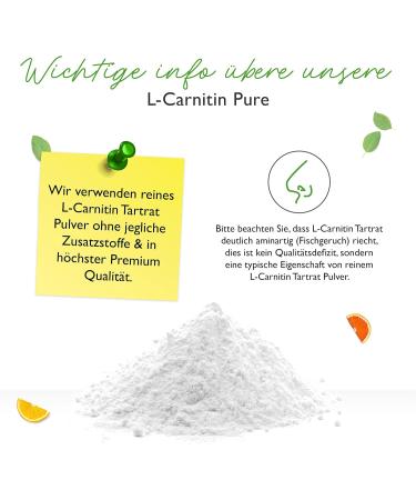 Buy L-Carnitine Pure Powder 300g | 100% Vegan | 100 Portions | High Dose 3000mg | Premium Quality & Lab Tested L-Carnitine Tartrate - Buy Online on GoSupps.com