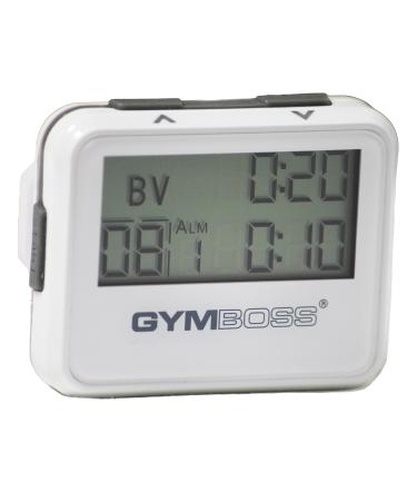 Gymboss Interval Timer and Stopwatch - White/Gray Gloss