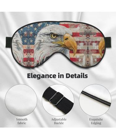 Patriotic Eagle Soft Sleep Eye Mask | Breathable Eye Patch for Women | Ideal for Travel & Relaxation - Buy Online on GoSupps.com