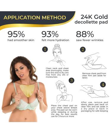 Signature 24K Gold Chest Wrinkle Pads - Reusable Silicone Anti-Wrinkle Patches for Smooth and Firm Skin - Overnight Anti-Aging Pads for Crepe Erase and Wrinkles on Neck and D collet - Buy Online on GoSupps.com