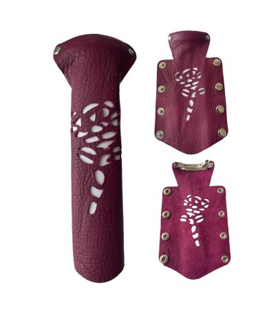 Purple Leather Pony Tail Hair cacher/clip