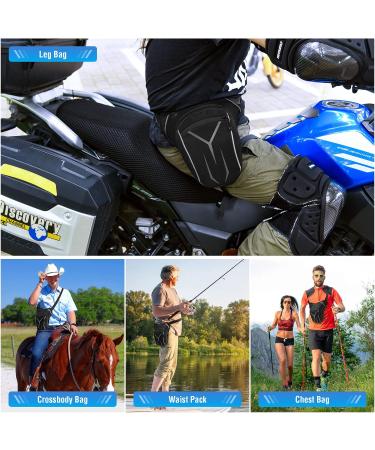 Vobuke Waterproof Tactical Leg Bag for Men & Women - Multi-Pocket Sport Belt with Removable Straps | Ideal for Hiking Camping & Riding - Buy Online on GoSupps.com