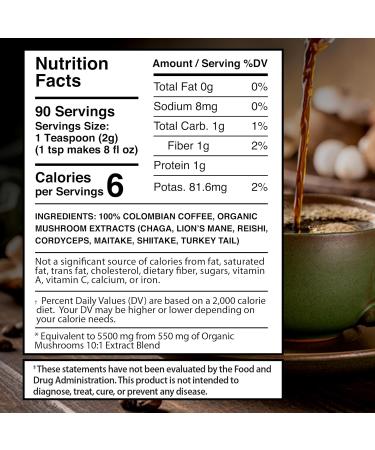 Wellness Labsrx Mushroom Coffee Organic Mushrooms Instant Great Tasting Colombian Keto 7 Superfood Mishrooms Lions Mane 90 Servings - Buy Online on GoSupps.com