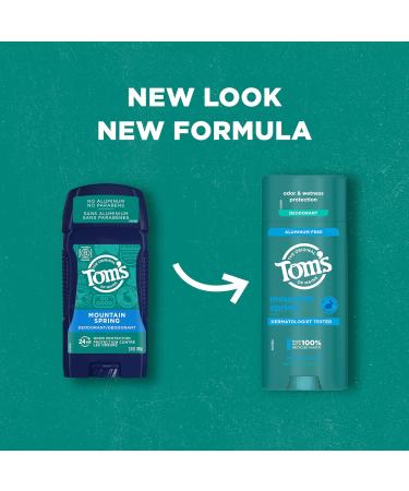 Tom's of Maine Natural Deodorant for Men and Women Aluminum Free - Pack of 2 - 3.25 Oz. - Buy Online on GoSupps.com