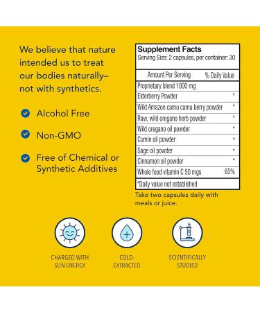 NORTH AMERICAN HERB & SPICE Elder-C - 60 Capsules - Elderberry Concentrate - Immune Support, Healthy Respiratory Response - Contains Oreganol P73 - Non-GMO, Gluten Free - 30 Servings 60 Count (Pack of 1) - Buy Online on GoSupps.com
