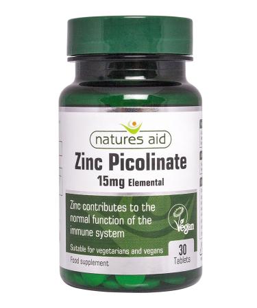 Natures Aid Zinc Picolinate 15mg 30 tablet