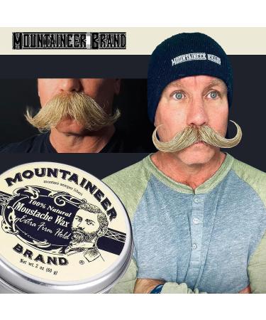 Mountaineer Brand Mustache Wax for Men - 100% Natural Beeswax, Extra Firm Hold, Unscented 2oz - Buy Online on GoSupps.com