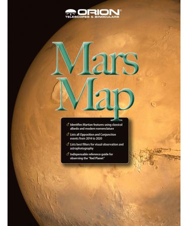 Orion 51924 Mars Map and Observing Guide (Black)