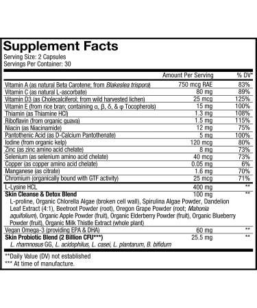 CodeAge Teen Clearface Vitamins - 60 Capsules for All Skin Types - Buy Online on GoSupps.com