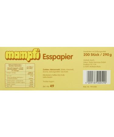 Mampfi Edible Paper Wafers - 200 Pieces (Pack of 2 2 x 290g) | International Shipping Available - Buy Online on GoSupps.com