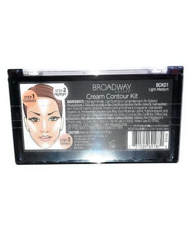 Broadway Colors Contour Artist Cream Kit - BCK01 Light/Medium - 5 Cream Shades - 2 Color Collectors - Buy Online on GoSupps.com
