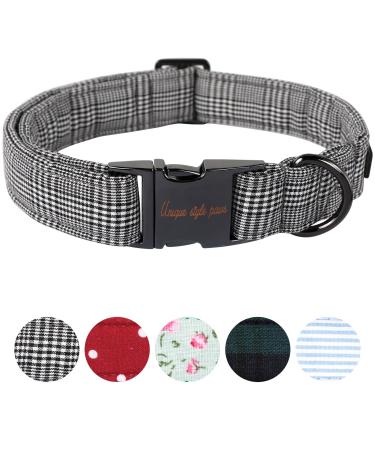 Unique style paws dog collar collar adjustable collars or dog leash for dogs and cats small medium -sized Lar Lar Black checkered