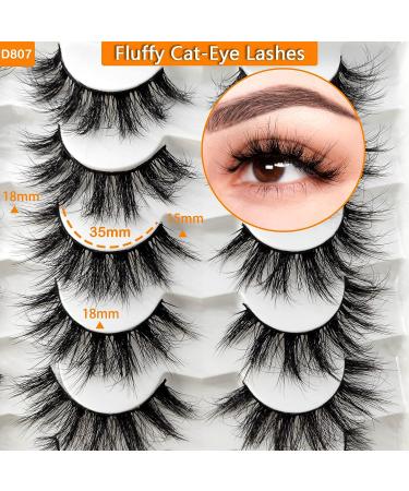 Heracks F-01 20 Pairs Short Mink Lashes 3D Wispy Cat-Eye Natural Look - Mixed Styles False Eyelashes Pack for Fluffy Lashes-A - Buy Online on GoSupps.com