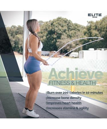 Elite SRS Do Hard Things Beaded Jump Rope | Adjustable Fitness Rope with Unbreakable Handles & Shatterproof Beads Ideal for Your Workout Equipment - Buy Online on GoSupps.com