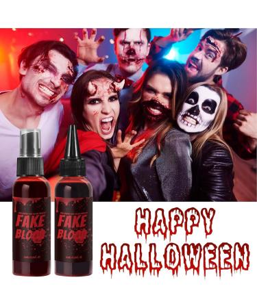  Dubbulon Washable Artificial Blood for Halloween | 60ml Halloween Makeup Kit - Safe Versatile Liquid for Cosplay Films Outdoor Parties Horror Photography Stage Performances - Buy Online on GoSupps.com