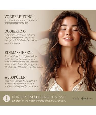 Health Press Huile de Romarin 60 ml Huile Naturelle pour Cuir Chevelu | Stimule la Croissance des Cheveux & R duit la Chute | Soin Capillaire & Peau Pour Tous Types de Cheveux - Buy Online on GoSupps.com