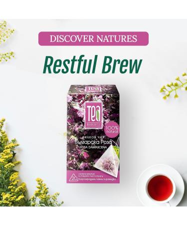 KUKER Rose Tea with Dried Rose Petals Edible Dried Rose Rose Buds - Dried Rose Buds Edible Rose Petal Rosehip Tea Rose Petals for Culinary & Beverage Use - 20 Tea Bags 30g - Buy Online on GoSupps.com