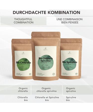 BIONUTRA Organic Chlorella & Spirulina | Tablets | 250g | Organic Farming | No Additives | 1000 x 250mg | Opaque and Resealable Packaging - Buy Online on GoSupps.com